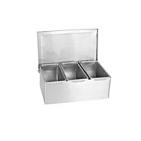 Thunder Group Stainless Steel Condiment Dispenser 3 Compartment [SSCD003]