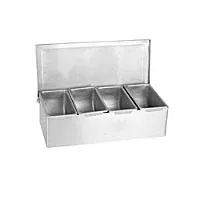 Thunder Group Stainless Steel Condiment Dispenser 4 Compartment [SSCD004]