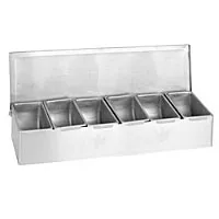 Thunder Group SSCD006 - Stainless Steel Condiment Dispenser 6 Compartment 