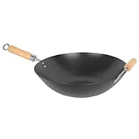 Thunder Group Non-Stick Wok with Wood Handle 12" [TF001]