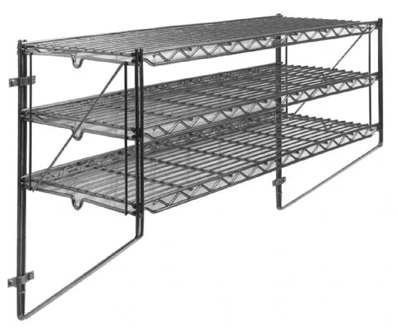 Universal CH-WWS-1224-3 - Chrome Wire Triple Wall Mounted Shelf - 12" X 24"