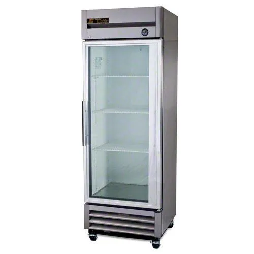 True T-19G 27" Reach-In Refrigerator - 1 Glass Swing Door, 3 Shelves