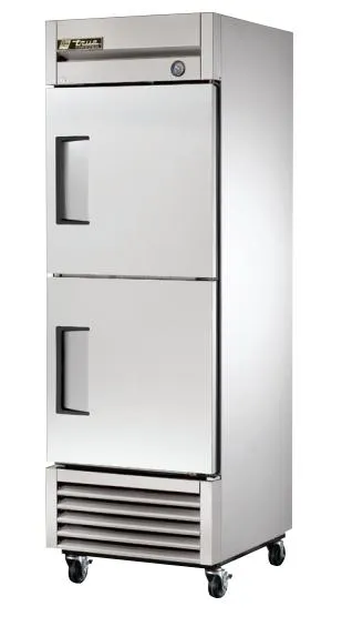 True T-23F-2 - 27" Solid Stainless Steel Half Door Reach In Freezer