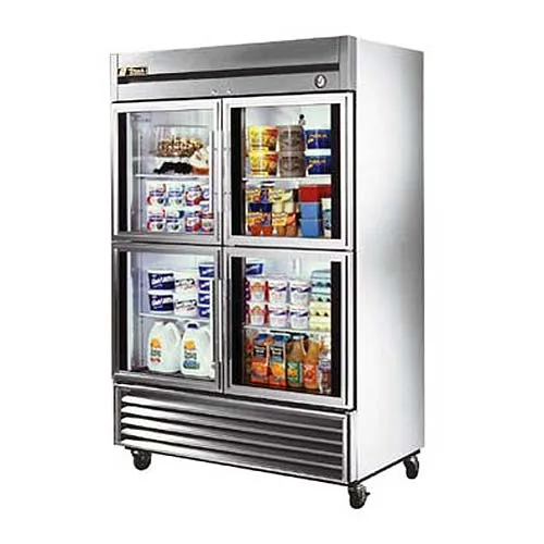 True T-49G-4 - 55" Four Half Door Reach In Refrigerator