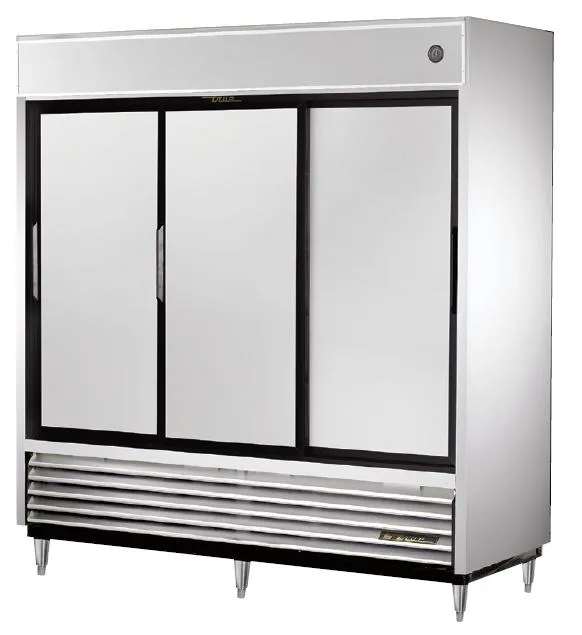 True TSD-69 - 79" Stainless Steel Sliding Door Refrigerator