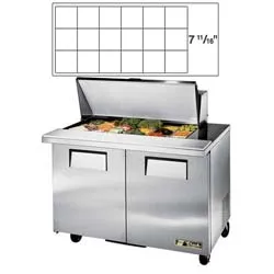 True TSSU-48-18MB - 48" Sandwich Salad Prep Table Holds 18, 1/6 Pans