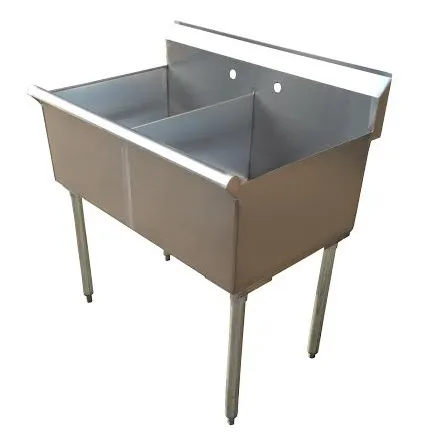 Universal BS-C2T2118 36" Two Compartment Commercial Sink