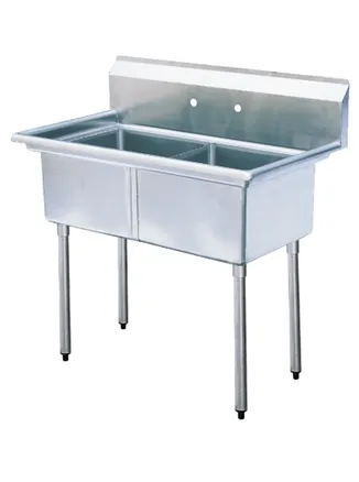 Universal C2T242114 54" Two Compartment Commercial Sink