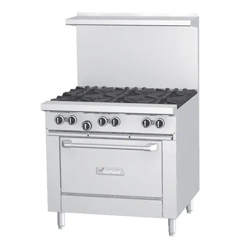 U.S. Range U36-6R - 6 Burner Gas Range - (1) Space Saver Oven