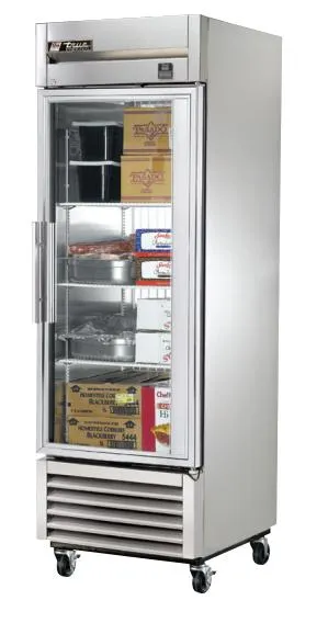 True TS-23FG - 27" Reach-In Freezer - 1 Full Glass Swing Door, 3 Shelves 