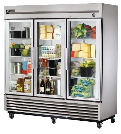 True TS-72G - 79" Glass Door Reach In Refrigerator