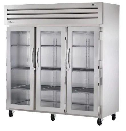 True STR3R-3G 78" Spec Series Glass Door Reach In Refrigerator