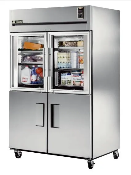 True STR2R-2HG/2HS 51" Spec Series Combination Half Door Reach In Refrigerator