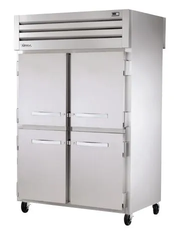 True STR2RPT-4HS-2S 53" Spec Series Stainless Steel Half Door Pass Through Refrigerator