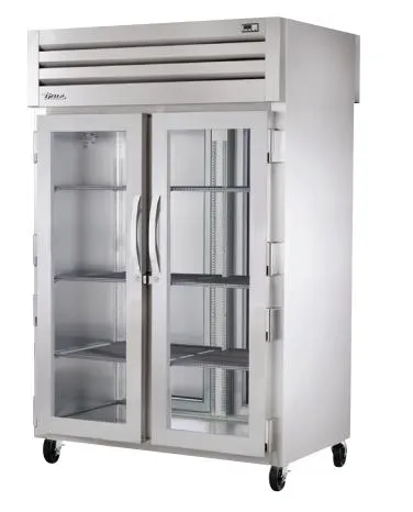 True STR2RPT-2G-2S 53" Spec Series Glass Door Pass Through Refrigerator