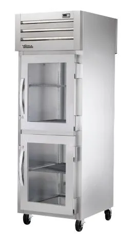 True STR1RPT-2HG-1S 28" Spec Series Glass Half Door Pass Through Refrigerator