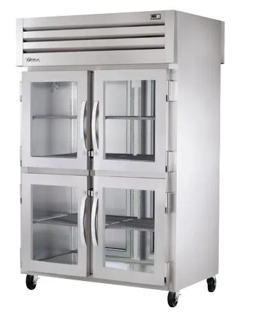 True STR2RPT-4HG-2S 53" Spec Series Glass Half Door Pass Through Refrigerator