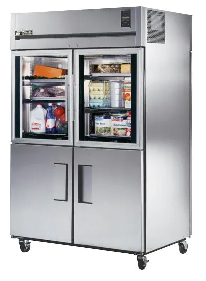 True STR2RPT-2HG/2HS-2S Spec Series Combination Half Door Pass Through Refrigerator