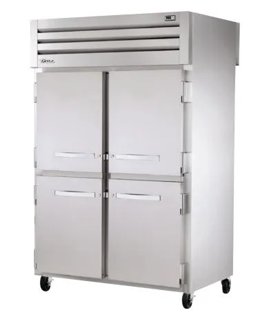 True STR2RPT-4HS-2G 53" Spec Series Stainless Steel Half Door Pass Through Refrigerator