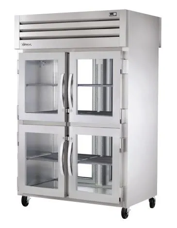 True STR2RPT-4HG-2G 53" Spec Series Glass Half Door Pass Through Refrigerator 