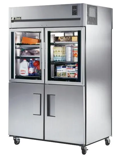 True STR2RPT-2HG/2HS-2G 52" Spec Series Combination Half Door Pass Through Refrigerator