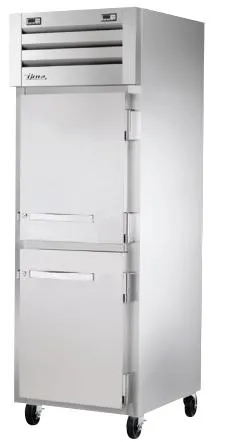 True STR1DT-2HS 28" Spec Series Stainless Steel Half Door Dual Temperature Reach In Freezer