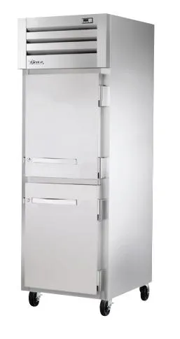 True STR1R-2HS 28" Spec Series Stainless Steel Half Door Reach In Refrigerator