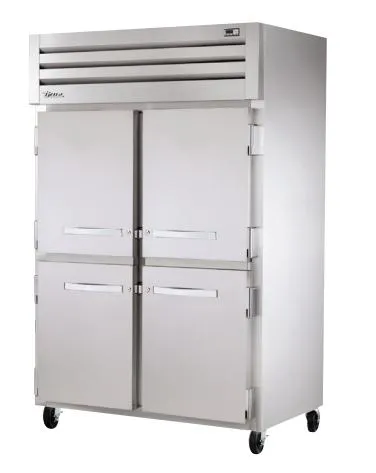 True STR2R-4HS 52" Spec Series Stainless Steel Half Door Reach In Refrigerator