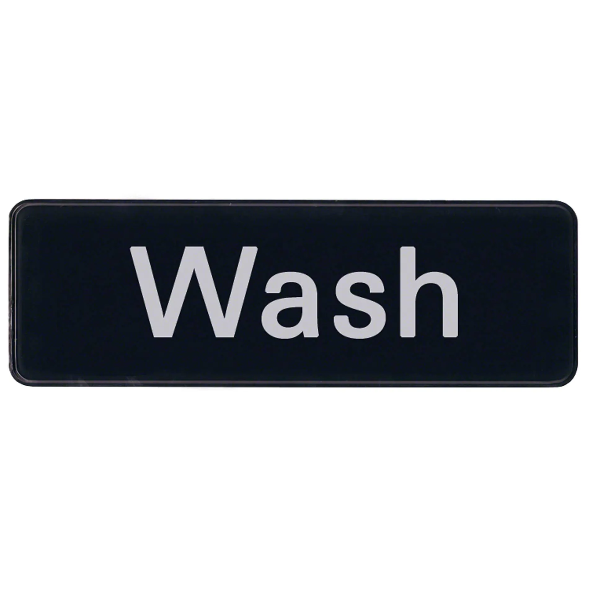 Update International S39-33BK - 9" x 0.06" x 3" - Wash - White on Blue - Self-Adhesive Backing  