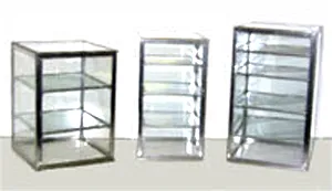 Carib 5H - 3 Compartment Countertop Upright Display Case 10" x 10" x 14" 