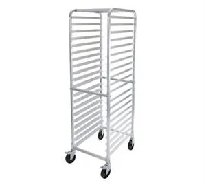 Winco ALRK-20BK - 20 Tier Aluminum Rack with Brakes 