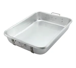 Winco ALRP-1824 - Double Roast Pan W/Straps, 18" X 24", Aluminum 