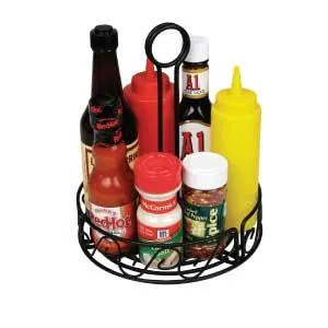 Winco Round Wire Condiment Caddy 7-1/2" [WBKH-7R]