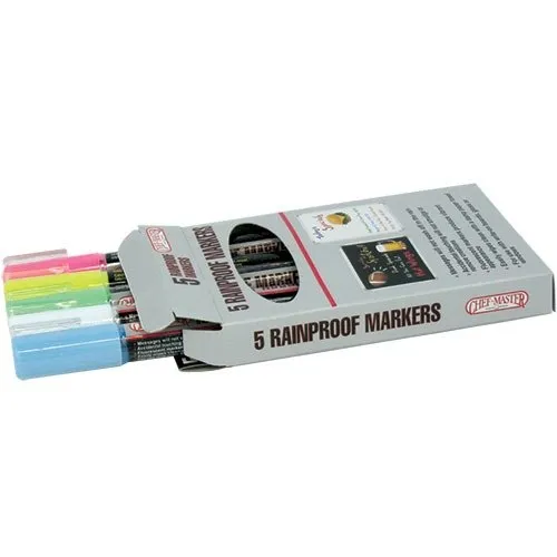 Universal 47290032 - Wet Erase Markers Rainproof - Pack of 5