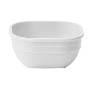 Cambro 10CW-148 - 9.4 oz. White Camwear Square Bowl (4 per Case8) 