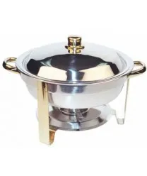 Winco 203 - Round Stainless 4 Quart Chafer 