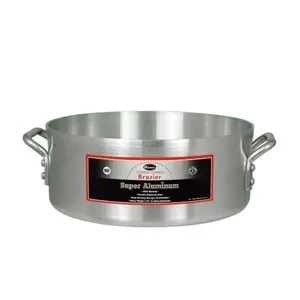 Winco AXBZ-15 - 15 Qt Aluminum Brazier Pan 