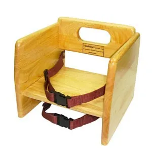 Winco CHB-701 - Natural Stacking Booster Seat 