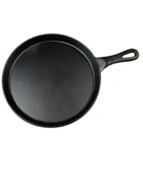 Winco IGL-10 - 10" Round Cast Iron Grill Pan 