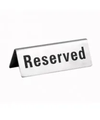 Winco RVS-4 - Reserved' Sign 