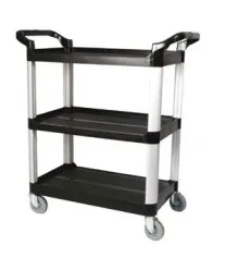 Winco Black 3 Tier Utility Cart [UC-40K]