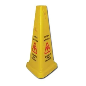 Winco WCS-27T - Tri Cone Wet Floor Caution Sign 