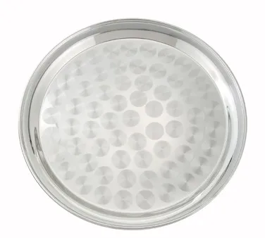 Winco STRS-12 - Stainless Steel Round Tray 12" 