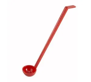 Winco PLD-8R - Ladle, 3/4 Oz., 8-1/2" Long, One-Piece, Red, Polycarbonate 