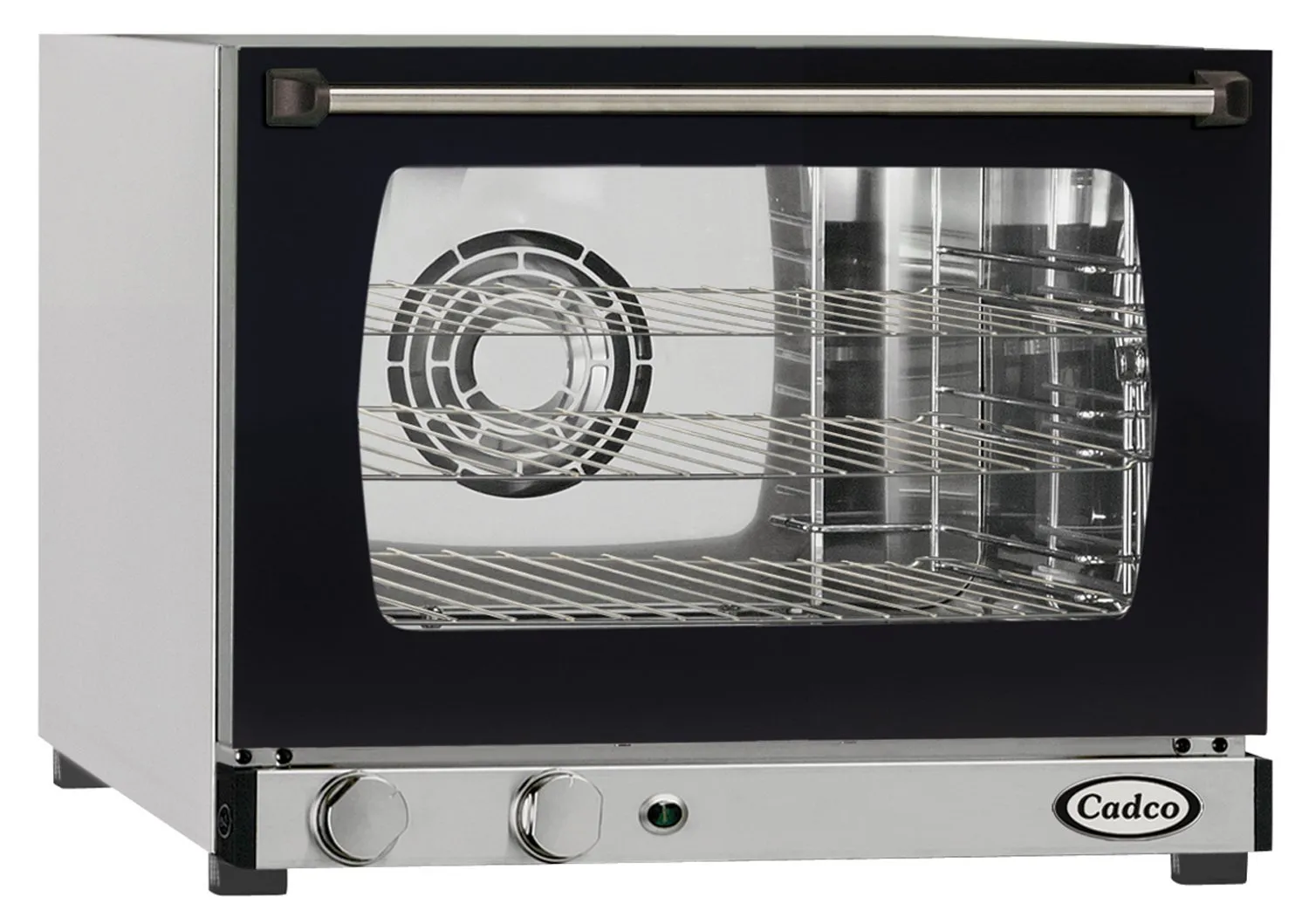 Cadco XAF103 - Quarter Size - Stainless Steel Convection Oven w/ Manual Control - 3 Shelves