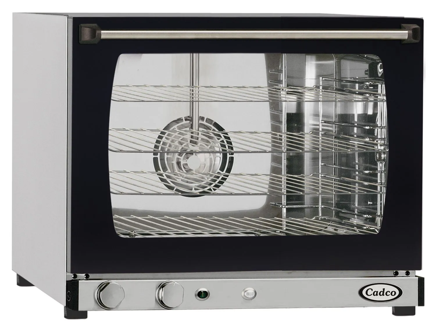 Cadco XAF133 - Half Size - Stainless Steel Convection Oven w/ Humidity - Manual Control - 4 Shelves