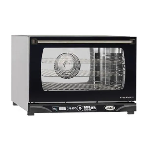 Cadco XAFT111 - Half Size - Stainless Steel Convection Oven - Classic Control Panel - 3 Shelves