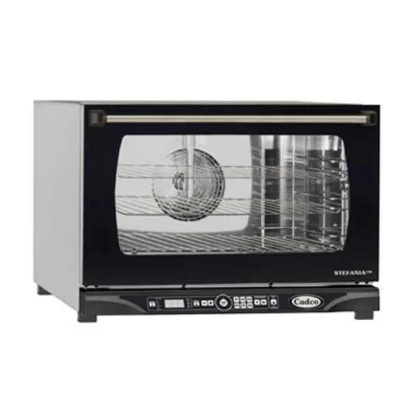 Cadco XAFT115 - Half Size - Stainless Steel Convection Oven w/ Humidity - Dynamic Control Panel - 3 Shelves