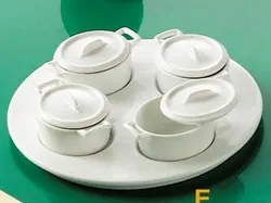 C.A.C. China PT-B4 - Gourmet Collection Tray and Jar Set 8-1/4" - (6 Sets Per Case)