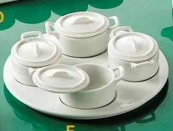 C.A.C. China PT-B5 - Gourmet Collection Tray and Jar Set 9-1/2" - (6 Sets Per Case)